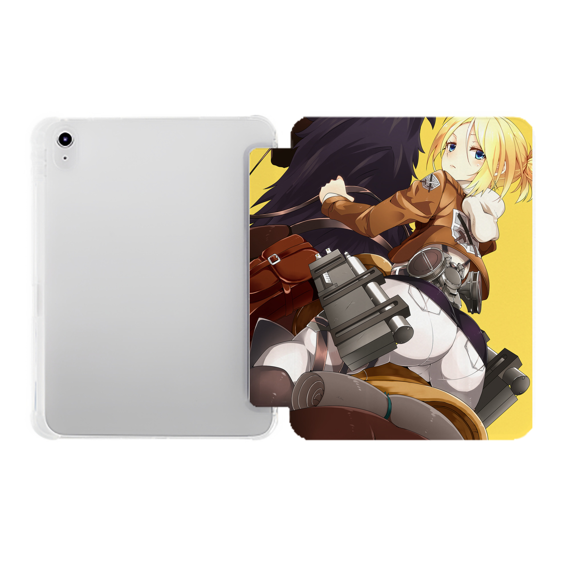 （画像用） 進撃の巨人 Attack on Titan IPad ケース ペン収納付き 三つ折りスタンド PUレザー×シリコン 対応機種9.5/10.5/10.9インチ
